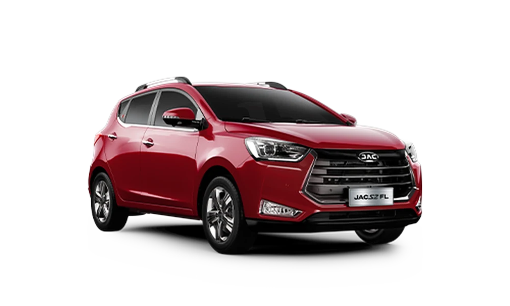 JAC S2, vista exterior en color rojo